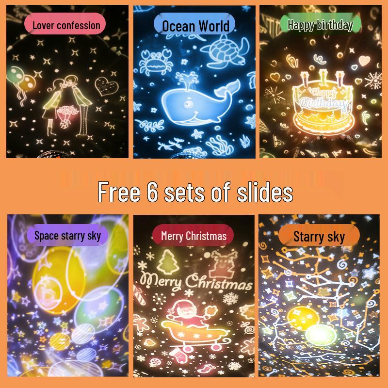 LED Starry Sky Projector Light, DIY Music Birthday Gift, Night Light Projector