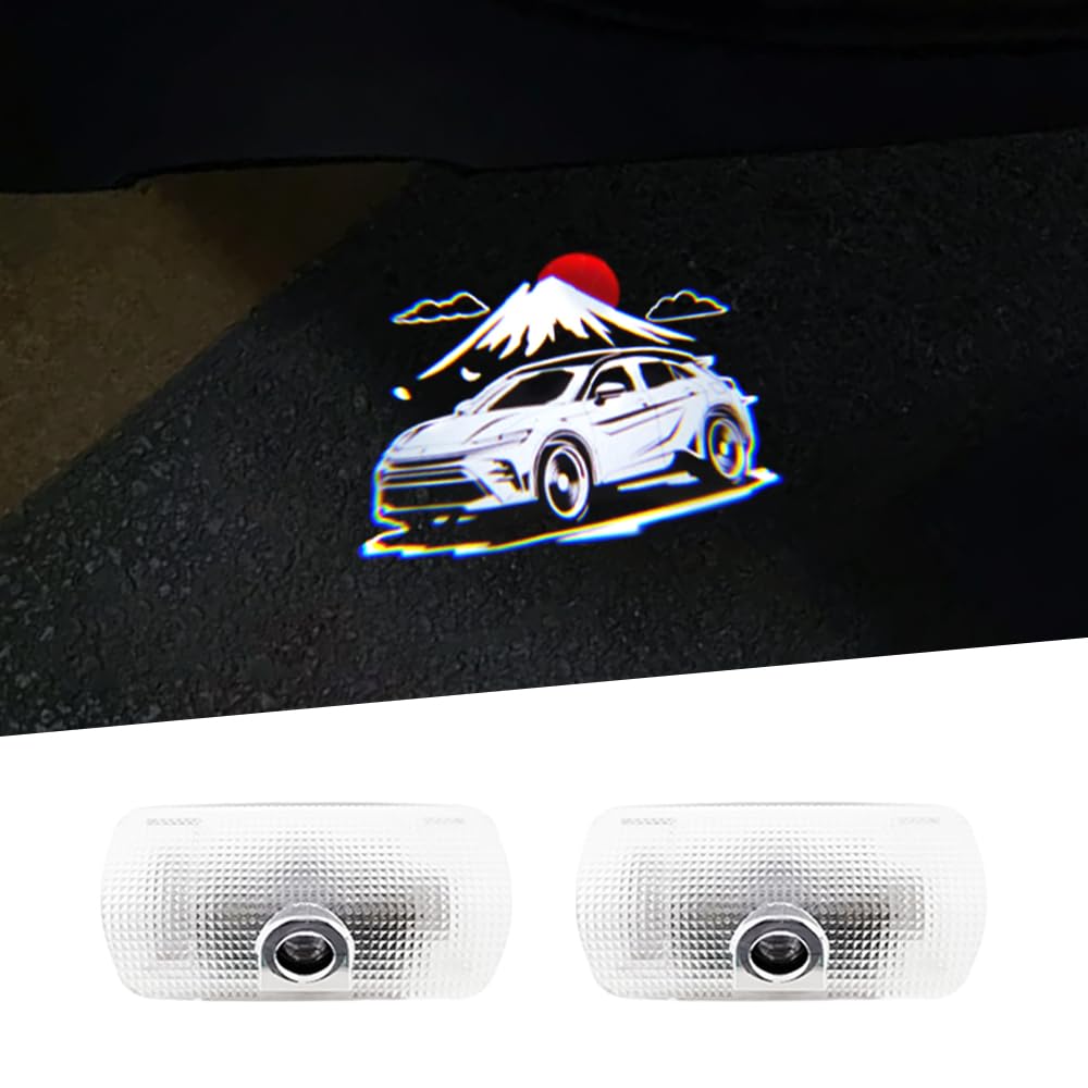 New Toyota Crown Sport Laser Logo Light, Door Welcome Light, Door Courtesy Lamp, LED Logo Projection, Courtesy Lamp, Set of 2 (HD)