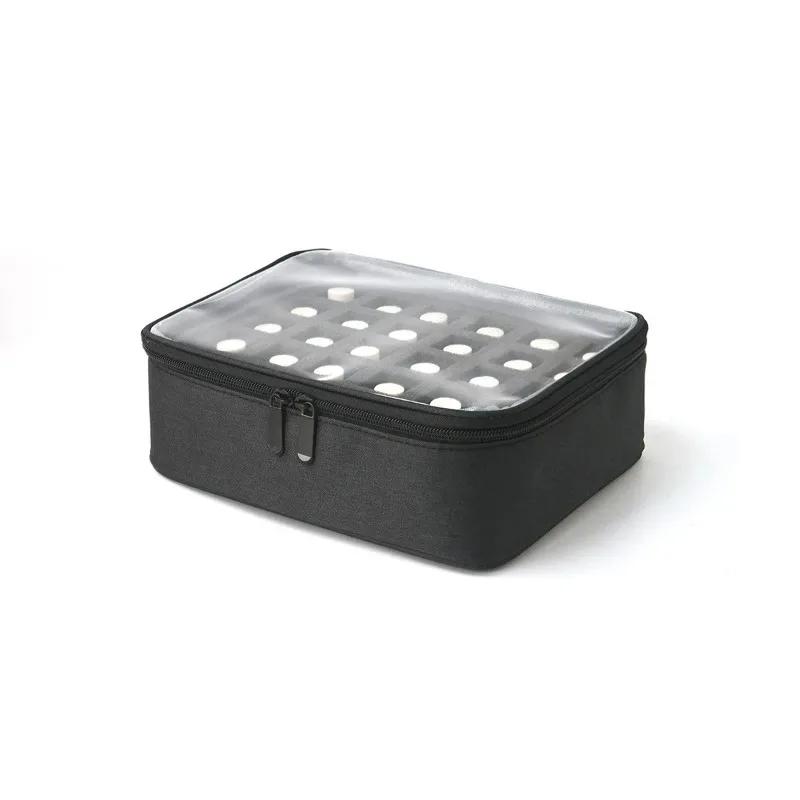 30 Bottles Nail Polish Storage Bag Multi-color Portable Hand-held Large Cosmetic Bag Holds Up To 30 Bottles 15 Ml Nail Tool