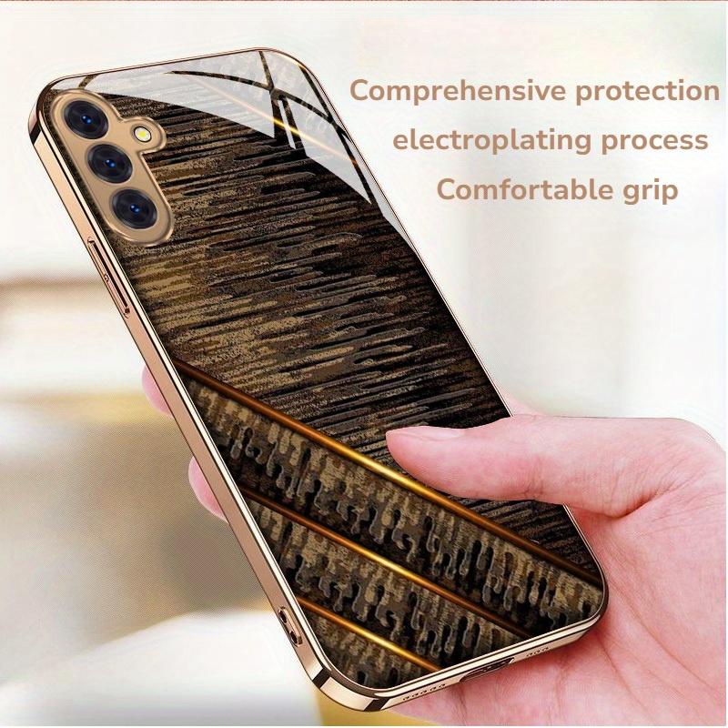 Trend Atmosphere Simplicity High-end Electroplating Glass PhoneCase for Samsung Galaxy S26 S25 S24 S23 S22 S21 FE,Ultra,Plus