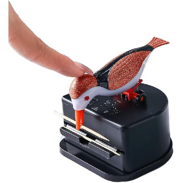 

Диспенсер для зубочисток в виде птички, Забавный портативный пластиковый держатель для зубочисток, Автоматический телескопический диспенсер для зубочисток для кухни, дома, Забавные подарки для детей оранжевый