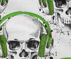 oneOone Cotton Flex Green Fabric Skull Craft Projects Decor Fabric Printed By The Yard 40 Inch