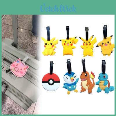 Pokemon Pikachu Charmander Squirtle Etiqueta de Bagagem Gengar Charmander Squirtle Etiqueta de Viagem de Silicone Para Viajantes