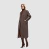 ELLASSAY Women's Elegant Faux Two-Piece Mid-Length Wool Blend Coat