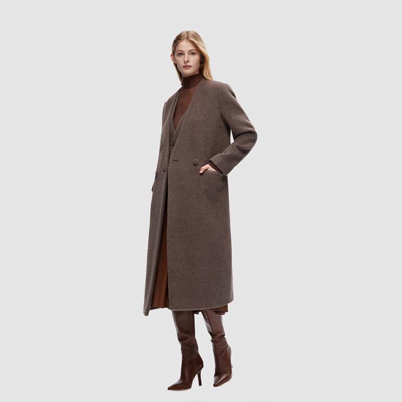 ELLASSAY Faux Two-Piece Elegant Wool Blend Coat