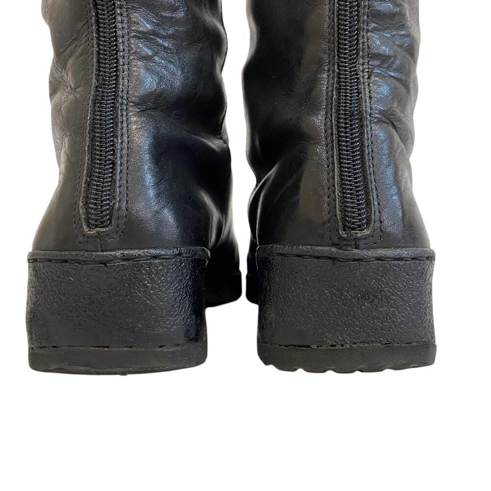 Salvatore Ferragamo leather boots black leather Used