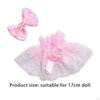 2 Stück Mini 6 Zoll Puppenkleidung mit Schleife, Kopfschmuck, Rock, Outfits