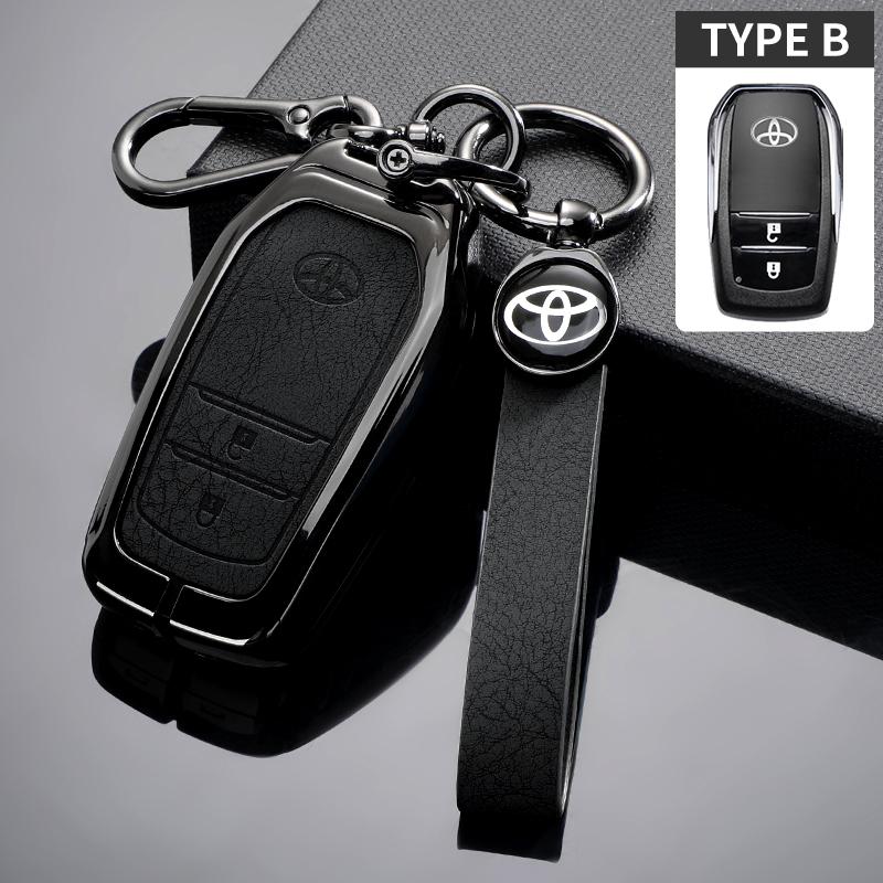 Car Remote Key Case Cover Bag For Toyota Corolla Cross Yaris Sienna Venza Harrier Hilux Land Cruiser Alphard Keyring Accessories
