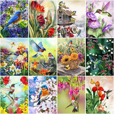 Pittura Diamante 5D Fai da Te Brid & Ricamo a Punto Croce Diamante Fiore Trapano Rotondo Completo Mosaico Animale Strass Arte Decorazione Casa