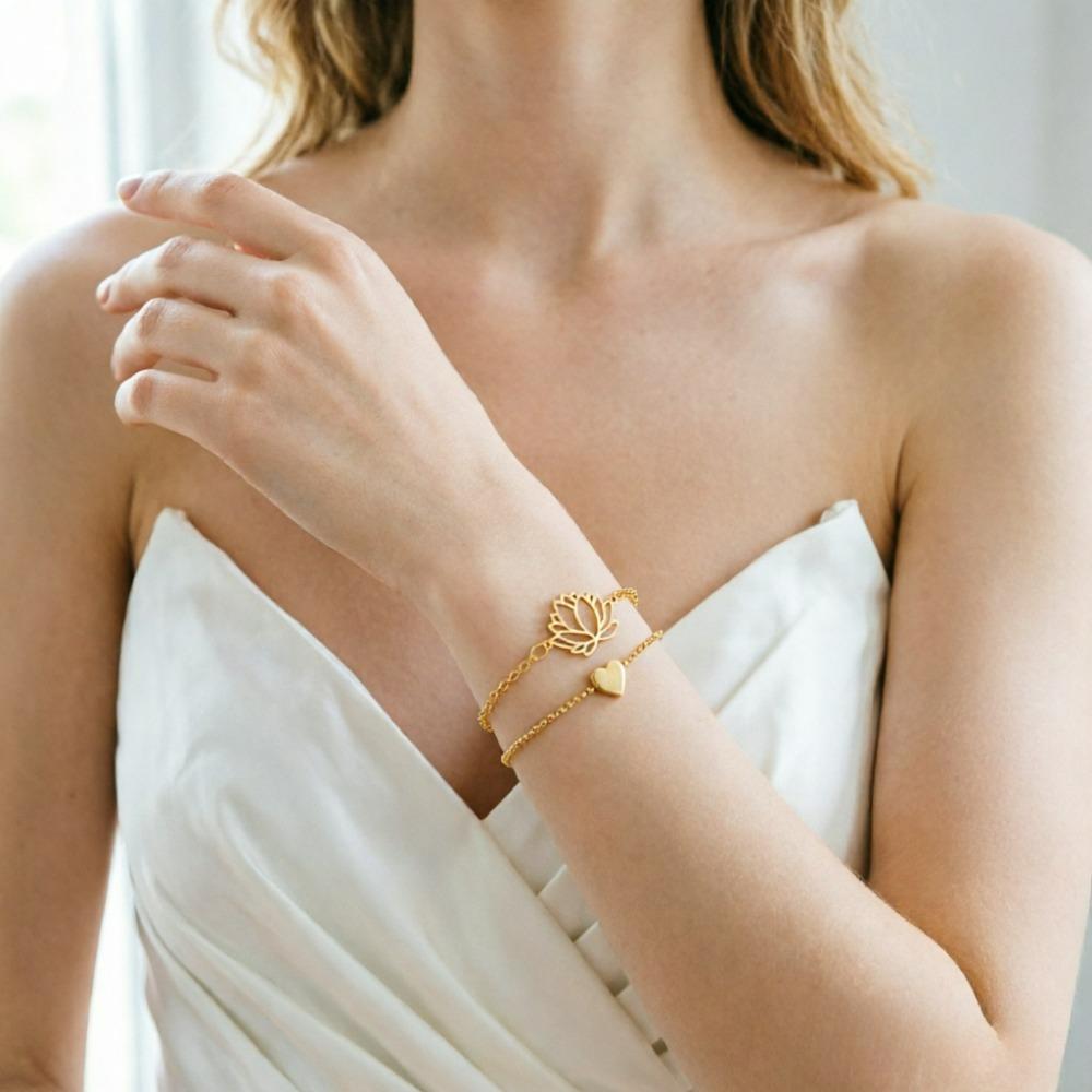 SUMENG New Fashion Simple Female Personality Hollow Lotus Bracelets Christmas Bangle Gift for Women Jewelry Accessories Gifts