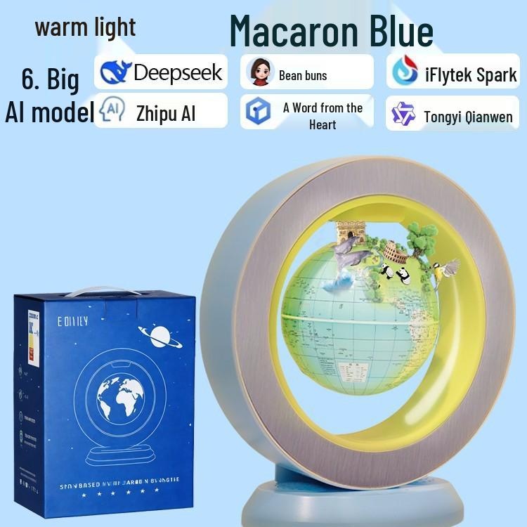 Deepseek AI Smart Levitation Globe: Soy Bean Magnetic, Talking, Suspended AR Ornament.