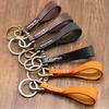 Universal Leather Car Fobbed Keychain Lanyard Metal Keyrings Leather Key Chain for Men Women