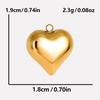 3pcs Gold/Silver Color Love Stainless Steel Heart Charm Pendants For Jewelry Making Supplies Handmade Earring Necklace Materials