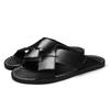 Fashion Mules Outdoor Half Drag Antiskid Simple Lazy Flats Summer Men's Sandals New Slides Flip-flops Lightweight Handmade Men Slippers