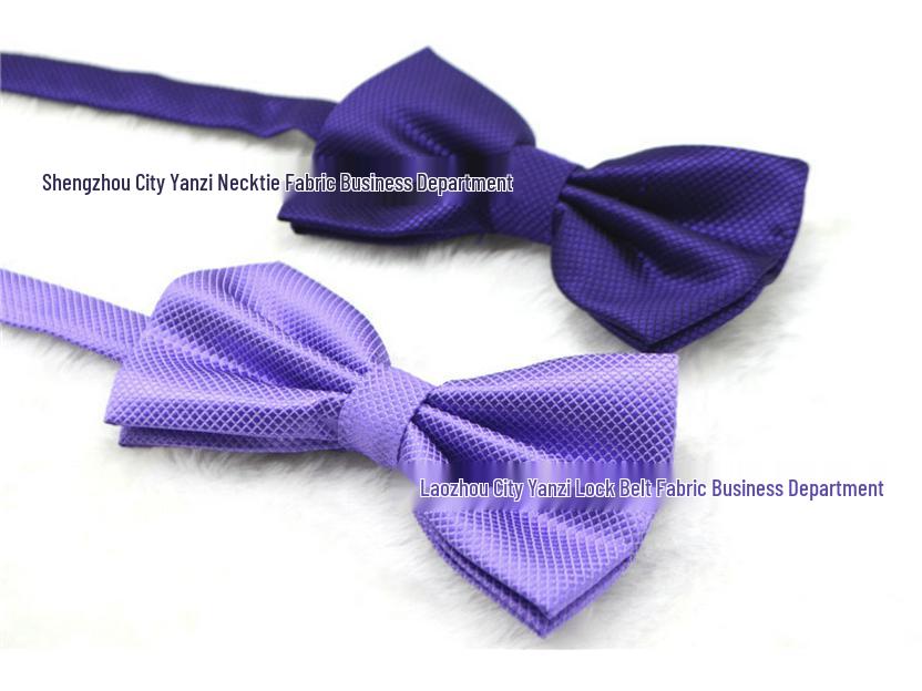 Korean Style Double Layered Solid Color Bow Tie for Men's and Women's Formal or Wedding Wear