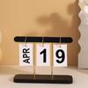 Elegant Wooden Flip Desk Calendar Ornament for Home and Office Decor