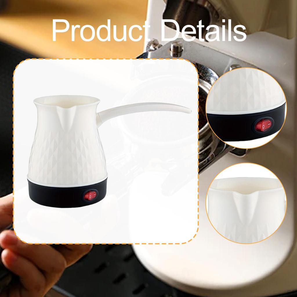 Electric Coffee Pot Teapot 600W Portable Comfortable Grip Fast Boil Maker Water Kettle