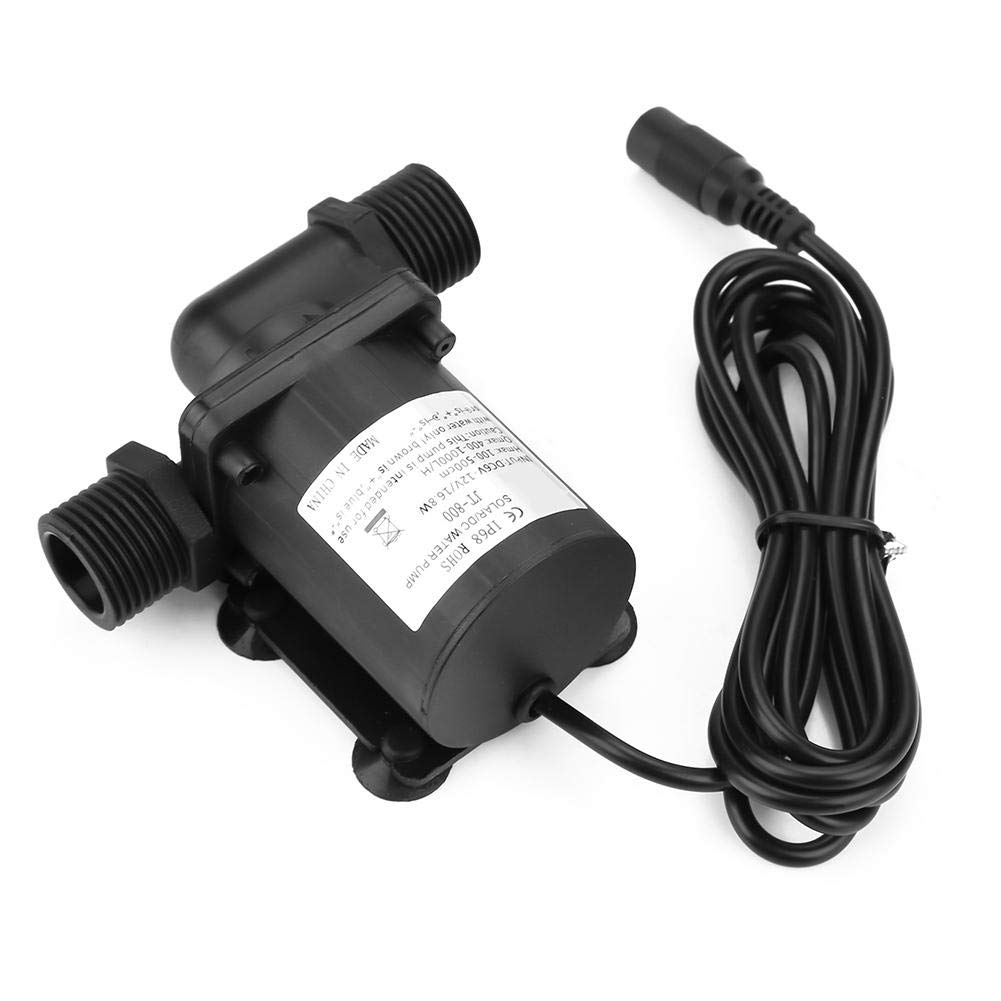 Hilitand DC Brushless Water Pump, 12V, 800L/H, -40℃-100℃, Portable Magnetic Drive Water Pump JT-800D-12