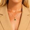 Damen Trendschmuck, Naturstein Edelstahl Fatima Hand Tigerauge Anhänger Halskette