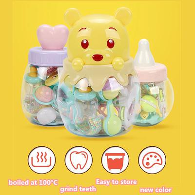Babyspielzeug kann gekocht werden, Rassel, Baby-Puzzle, Neugeborenen-Beißring, Rassel