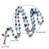 Mary Rosary Prayer Necklace withPendant Religious Jewelry for Cross Religious am