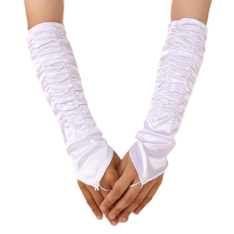 

Luxury Wrinkle Texture Gloves Foldable Absorb Perfect For Theatrical Performances Formalwear Affairs белый