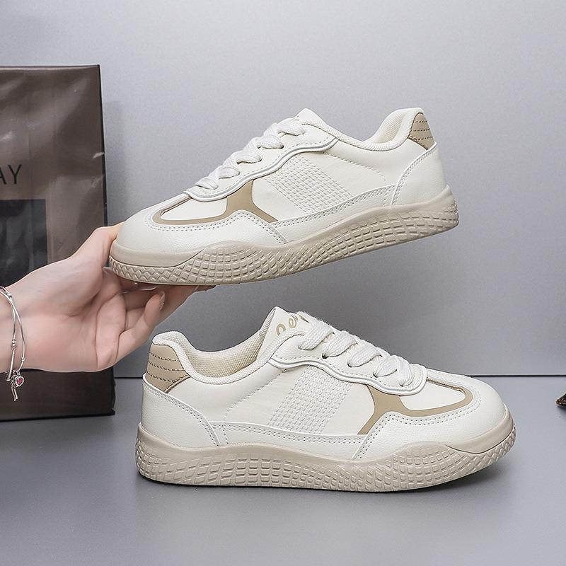 -76 soft-soled women's spring new breathable low-top flat-bottomed cream rice casual shoes