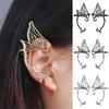 Antique Gold Color Elf Ear Clip Korean Style Ear Cuff Retro Single Side Earrings  Girls Gift