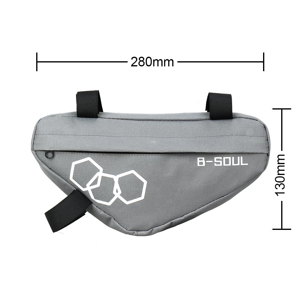 Bike Retro Triangle Bag PVC Bicycle Front Frame Bag Large Capacity Cycling Front Tube Bag for Mountain Road Bike