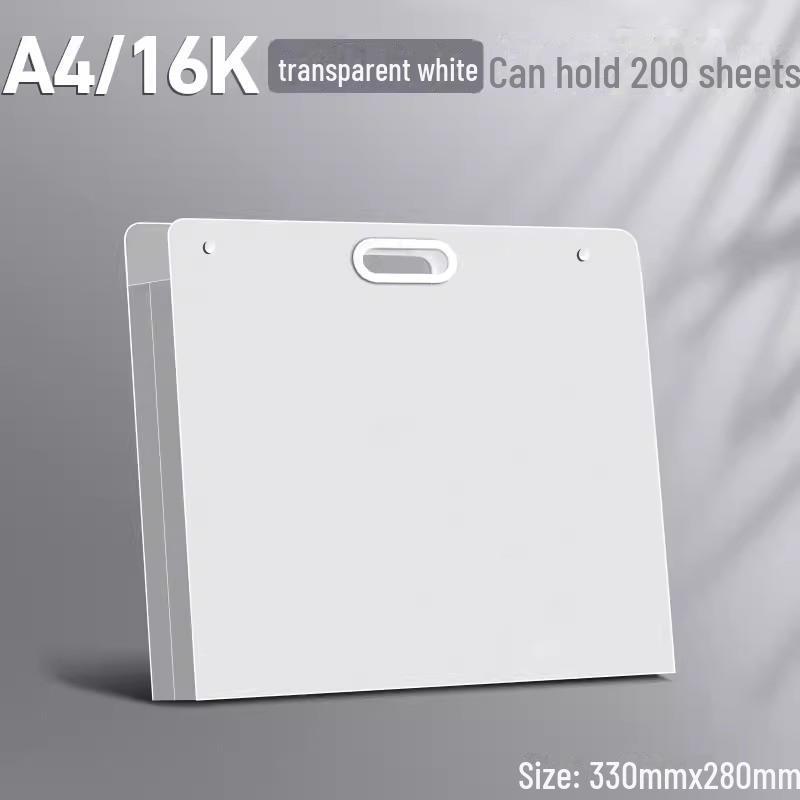 Portable Clear Document Bag for School: Test Papers, Textbooks, Art & Paintings - Durable & Spacious