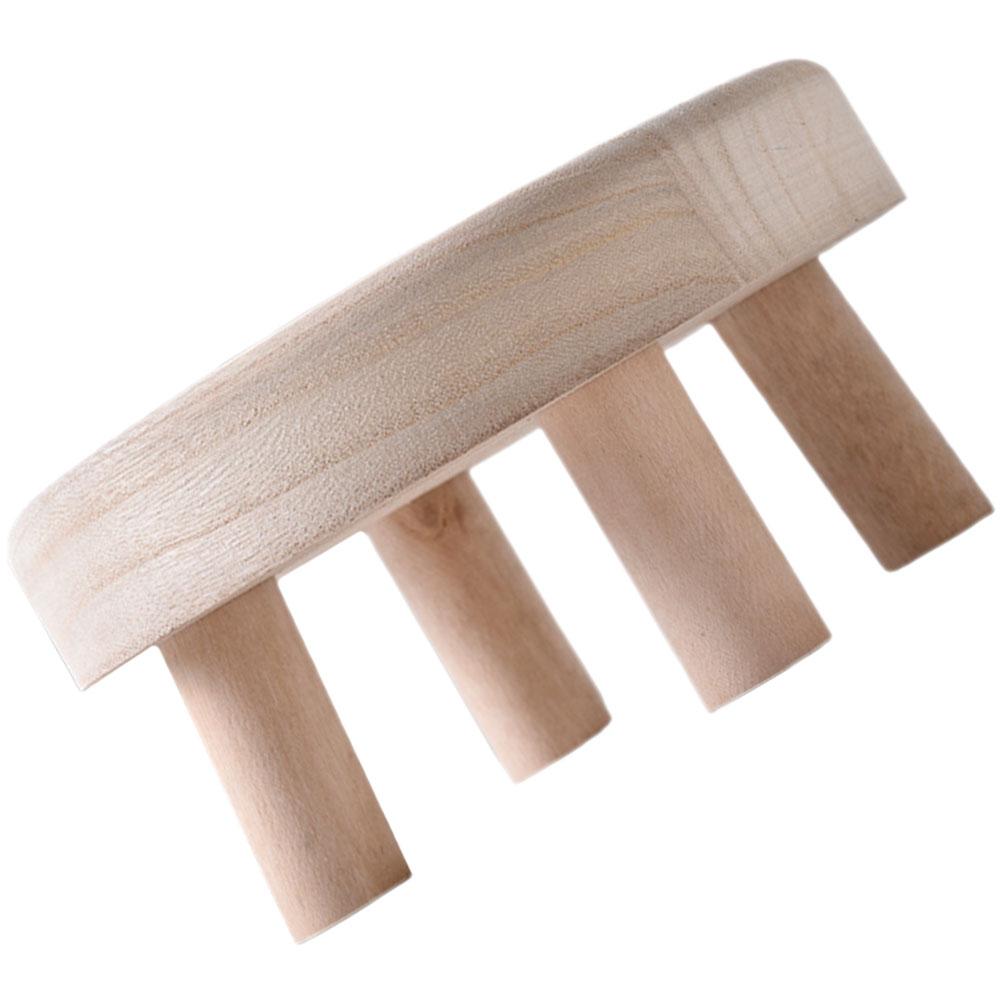 Wooden Stool Flower Stand Mini Succulent Plants Holder Potted Display Shelf Retro Decor