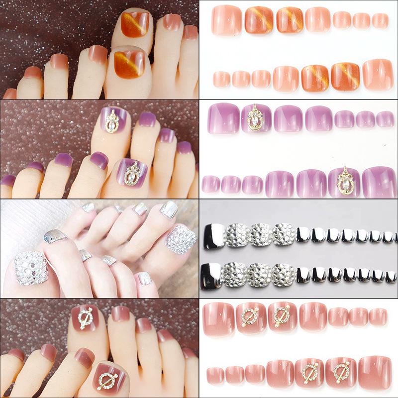 

Removable Purple Jelly Big Diamond Toenail Art Patches