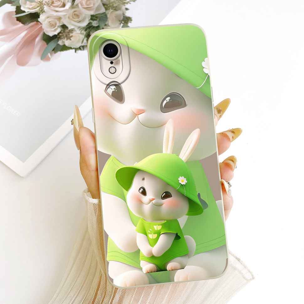 For IPhone XR Case Silicone Soft Shockproof Cartoon Pattern Phone Casing For IPhoneXR A2105 A1984 A2107 A2108 Case Back Cover