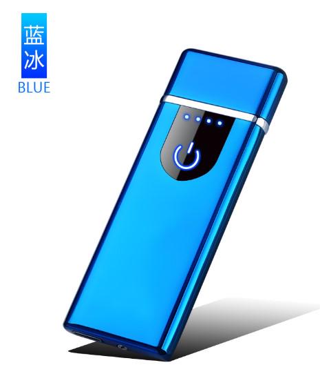 LCD Touch Switch Dual Arc Electric Lighter With Battery Display Wind-Resistant USB Rechargeable Lighter Accessories Lighter