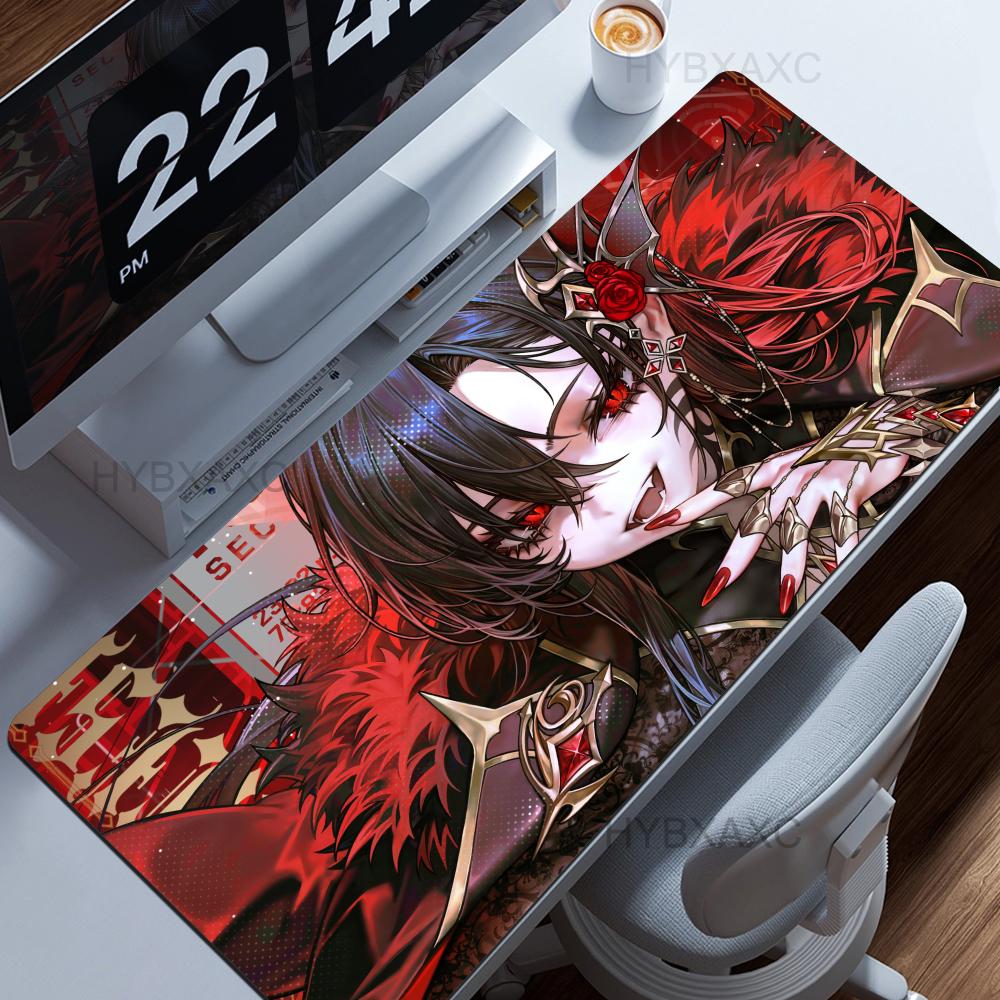 Kawaii Mouse Pad Anime Cute Girl Gabinete Gamer Computer DeskMat Keyboard Pad PC Accessories Anime Girls Rubber Mousepad