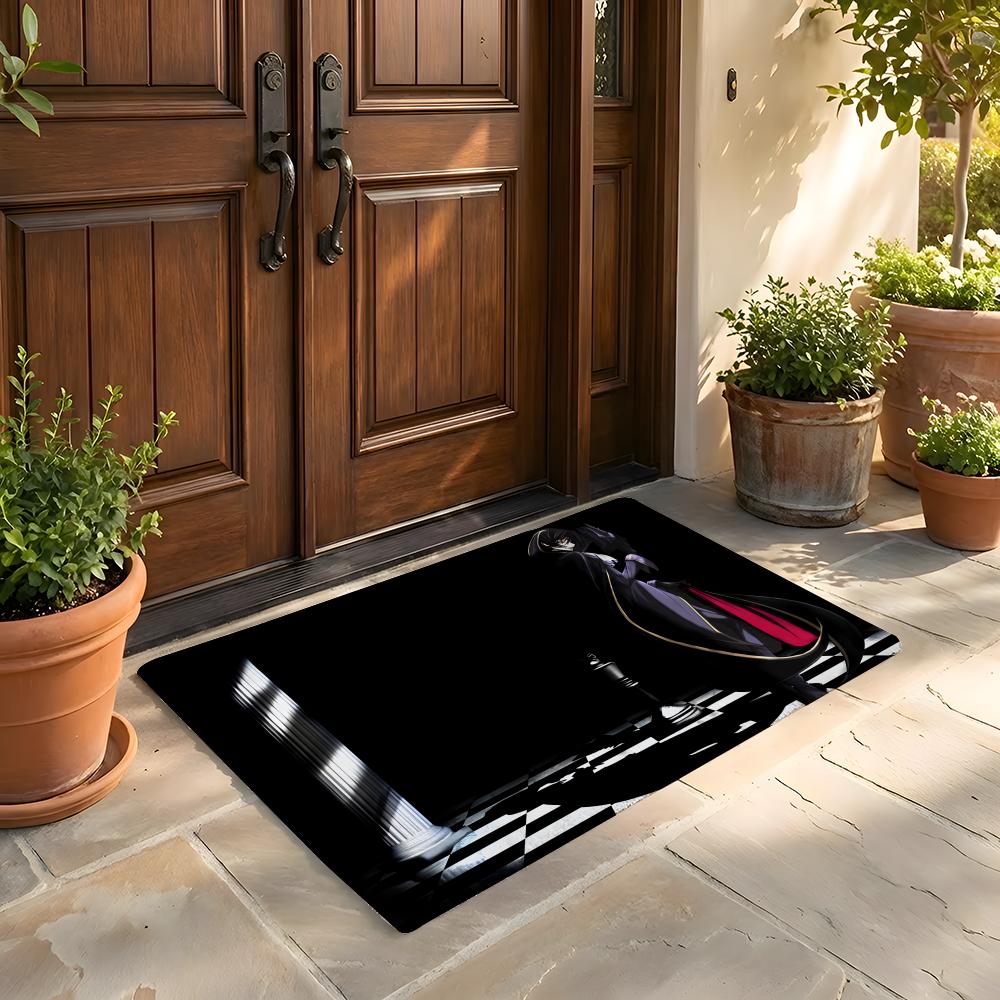 Floor Mat Soft Flannel Rug Non-Slip Absorbent Mat for Bathroom Bedroom Home Decor L-Lelouch of the Rebellion Anime