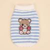 Cartoon Pattern Striped Dog Sweater Two Legged Pet Knit Sweater Cute Pet Warm Sweater  Cat