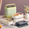 Pojemny lunchbox ze stali nierdzewnej, dwuwarstwowy, dla dzieci, uczniów, pracowników biurowych, na piknik, przenośne pojemniki bento do przechowywania żywności