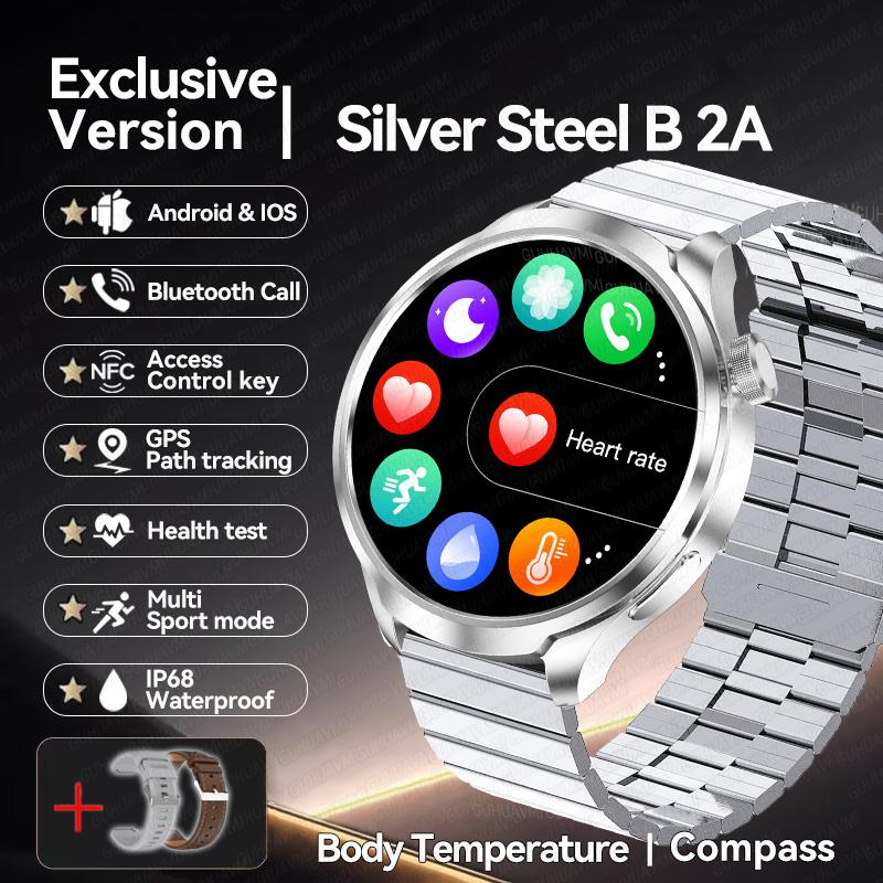 New Brand Global Version Smart Watch 1.85"AMOLED GPS Track Bluetooth Call 410mAh Battery NFC IP68 Waterproof Smartwatch Men