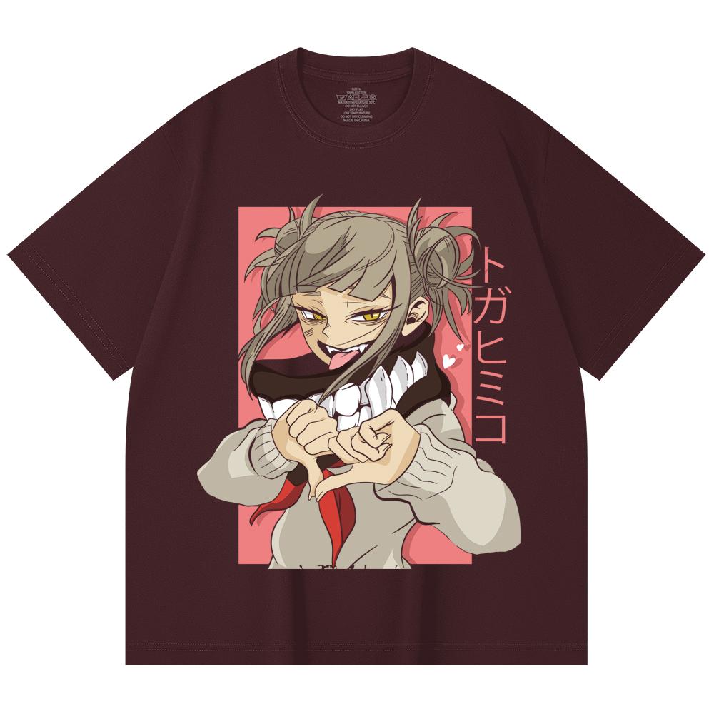 

230 Gsm 100% Cotton My Hero Academia V19 Toga Print Unisex Heavy Cotton T Shirt 2XL