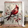 Cardinal On Snowy Branch Print Blanket Soft and Cozy Perfect for the Living Room Bed Sofa or a Nap,gift
