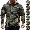 Men's Printed Sweatshirt Hoodie Zipper Arm Pocket Cardigan Men's Sports Large Size Casual Hoodie