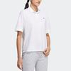 Adidas Aeroready Loose-Fit Polo Shirt Solid Color Logo Embroidery Short Sleeve Women Tops White HT0032