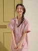 [Paran] Couple Summer Solid Crepe Cotton Short-Sleeve Pajama Set [Shipped from Korea] 100% Authentic