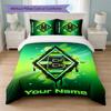 Juego de Ropa de Cama con Nombre Personalizado Borussia Mönchengladbach 1 Funda Nórdica + 2 Fundas de Almohada Logo de Fútbol Regalo Personalizado para Ocasión Especial Decoración de Dormitorio