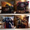 Popular W-WWarhammer Cushion Cover Soft Washable Pillow Case Multi-Scene for Couch Bed Travel Office Use
