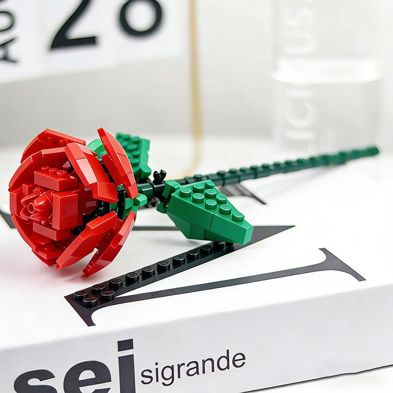 Moc High-Standard Five First-Class Styles Premium-Quality Pretty Premium-Quality Rose Premium-Quality Flowers Construction-Set High-Standard