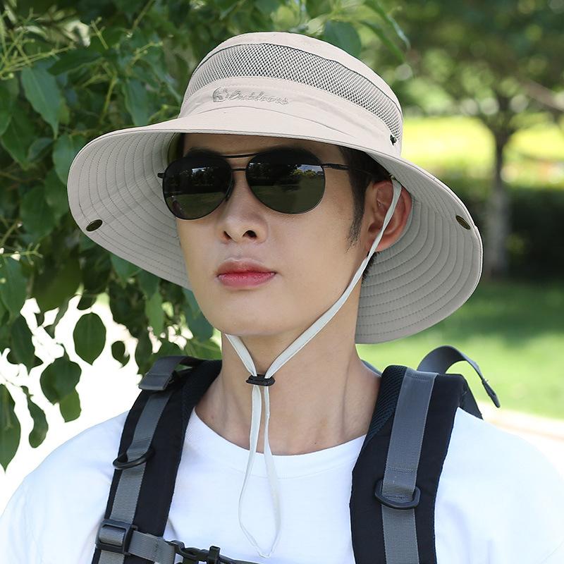 Hat Men Summer Eaves Fishing Casual Men Summer Bucket Hat Sun Hat Outdoor Beach Sun Hat
