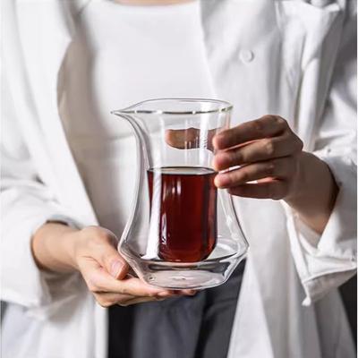 300ml Hängeohr Kaffee Sharing Kanne Transparentes Doppelwandglas Handgebrühte Kaffeekanne Haushalt Kaffeeverkostungsbecher