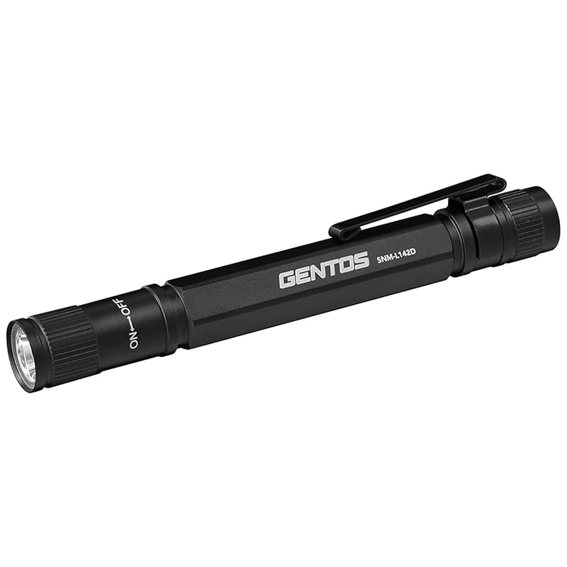 

GENTOS LED flashlight [Brightness 150 lumens/Practical lighting 12 hours/Dustproof/Splashproof] Uses 2 AAA batteries SNM series SNM-L142D